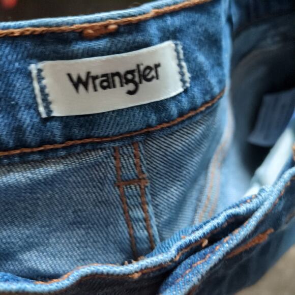 Wrangler Bootcut Jeans Womens 27x32 Blue Pants High Rise Western Stretch Retro - Picture 5 of 8